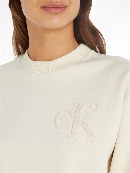 CHENILLE CK CREWNECK eggshell