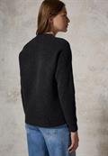 Chenille Dolman Pullover deep charcoal grey