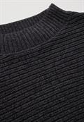 Chenille Dolman Pullover deep charcoal grey