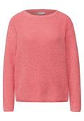 Chenille Pullover striking coral