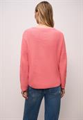 Chenille Pullover striking coral