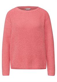 Chenille Pullover striking coral