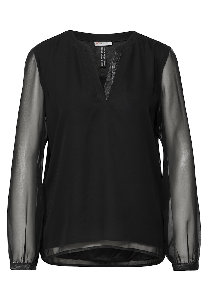 Black chiffon shirt outlet