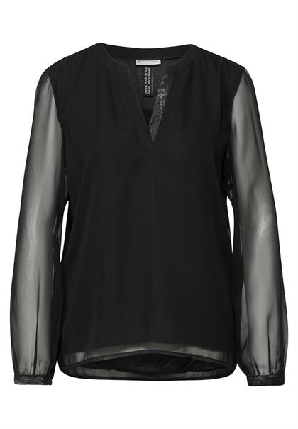 Chiffon-Bluse black