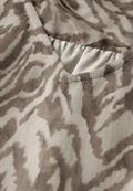 Chiffon-Bluse mit Raffung honey sand