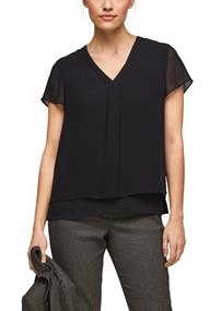 Chiffon-Bluse schwarz