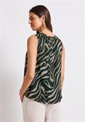 Chiffon Blusentop mit Print pine grove green