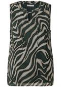 Chiffon Blusentop mit Print pine grove green