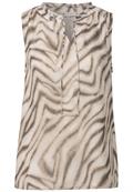 Chiffon Blusentop mit Print tumbled beige