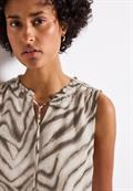 Chiffon Blusentop mit Print tumbled beige