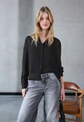 Chiffon Hemdbluse black