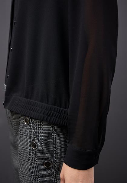 Chiffon Hemdbluse black