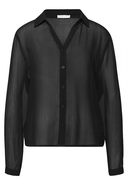 Chiffon Hemdbluse black