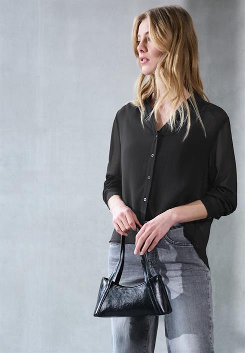 chiffon-hemdbluse-black