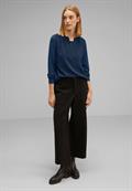 Chiffon Langarmshirt atlantic blue