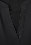 Chiffon Langarmshirt black