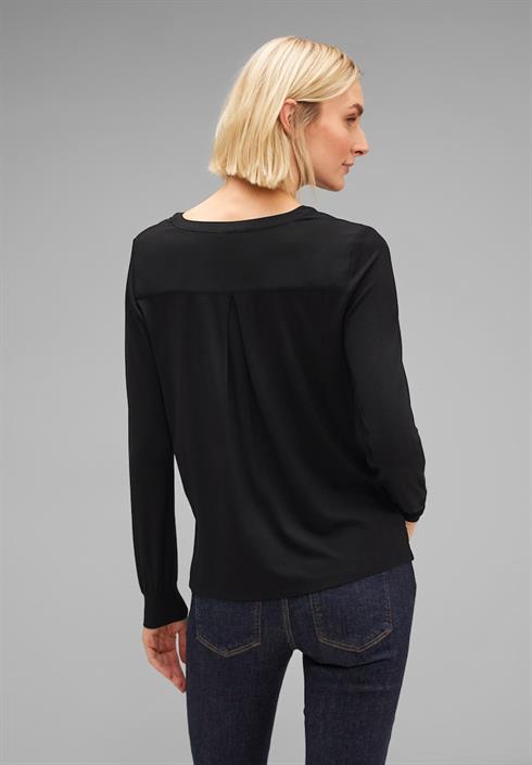chiffon-langarmshirt-black