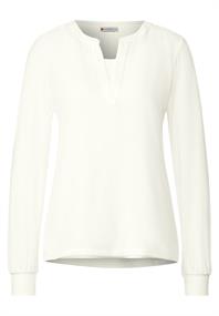 Chiffon Langarmshirt off white