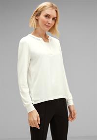 Chiffon Langarmshirt off white