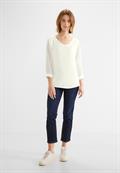 Chiffon Materialmix Shirt off white