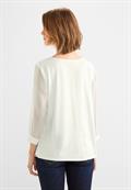 Chiffon Materialmix Shirt off white