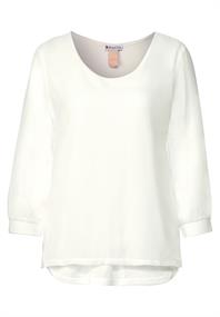 Chiffon Materialmix Shirt off white