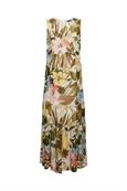 Chiffon-Maxikleid mit Blumen-Print olive 4