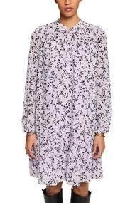 Chiffon-Minikleid mit Print lavender