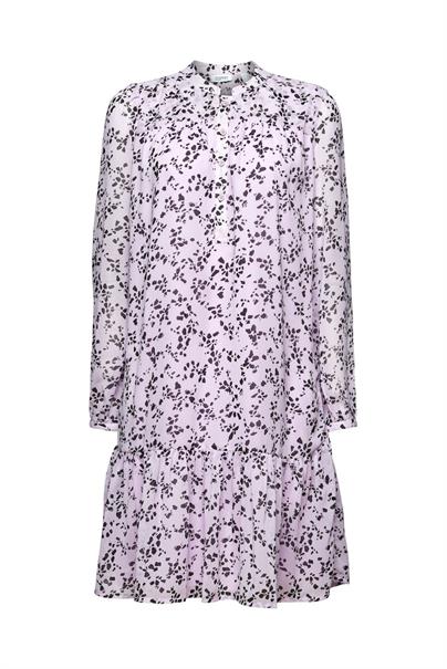 Chiffon-Minikleid mit Print lavender