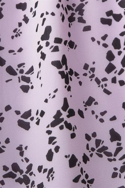 Chiffon-Minikleid mit Print lavender