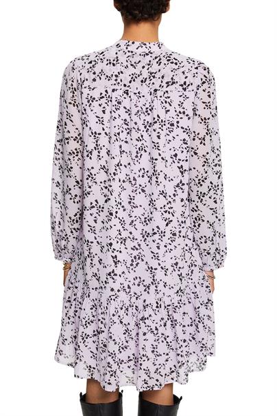 Chiffon-Minikleid mit Print lavender