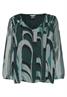Chiffon-Tunika mit Print hunter green