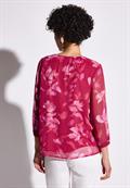 Chiffon-Tunika mit Raffung glory red
