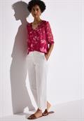 Chiffon-Tunika mit Raffung glory red