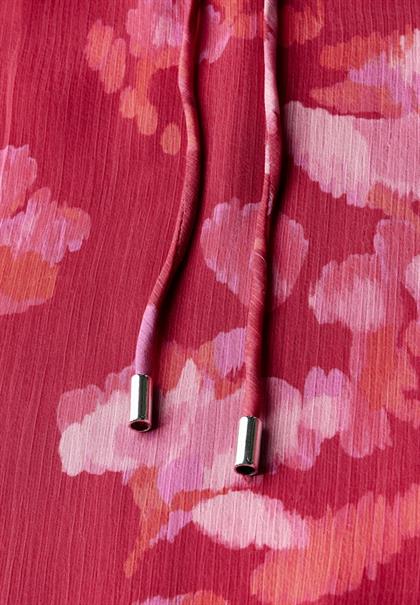 Chiffon-Tunika mit Raffung glory red