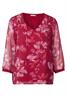 Chiffon-Tunika mit Raffung glory red
