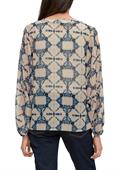 Chiffonbluse beige