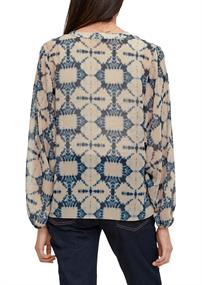 Chiffonbluse beige