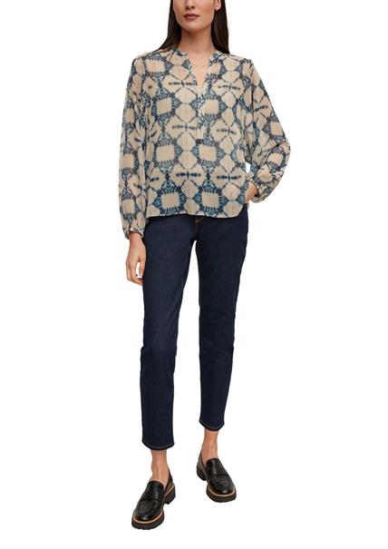Chiffonbluse beige