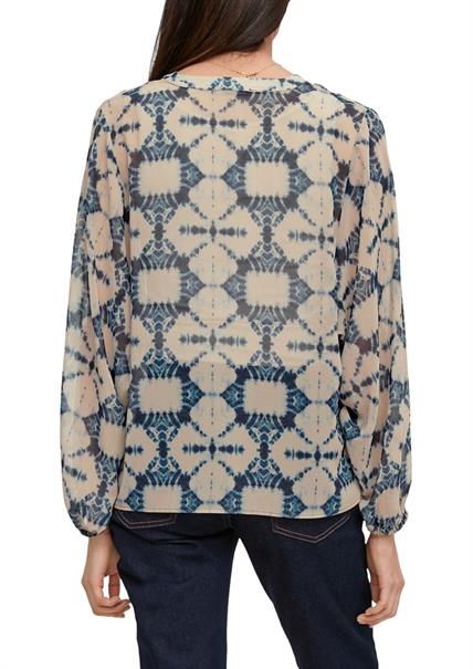 Chiffonbluse beige