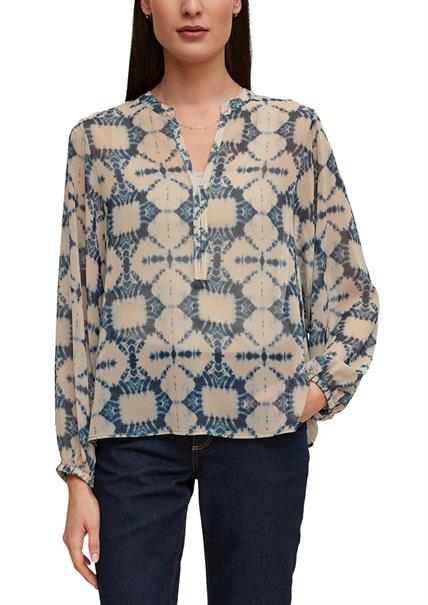 Chiffonbluse beige