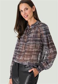 Chiffonbluse blackcream