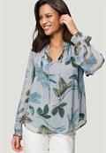 Chiffonbluse creamblue
