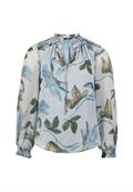 Chiffonbluse creamblue