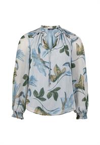 Chiffonbluse creamblue