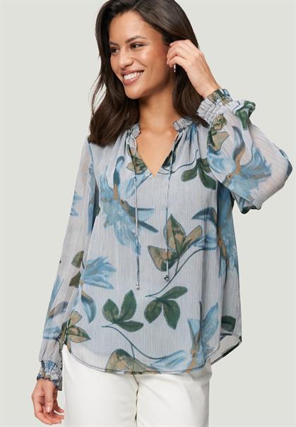 Chiffonbluse creamblue