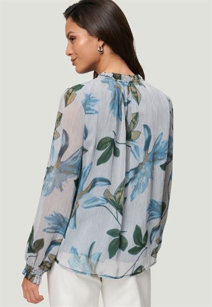 Chiffonbluse creamblue