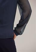 Chiffonbluse mit Gummibund deep blue