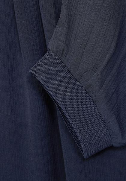 Chiffonbluse mit Gummibund deep blue