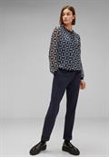 Chiffonbluse mit Print deep blue